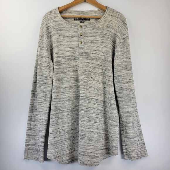 Knickerbocker Vintage Design Mens XL Shirt Henley FLAWED - Picture 1 of 9